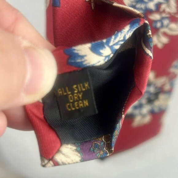 Disney Mickey Mouse Neck Ties Black Red Bundle of 2 Paisley Floral Hidden Mickey - Picture 10 of 10